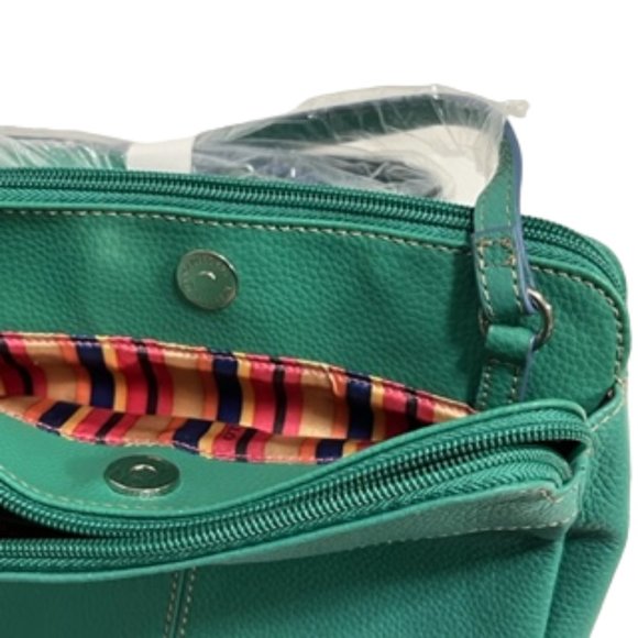 TIGNANELLO Green Leather Crossbody Bag NWT - Picture 7 of 15